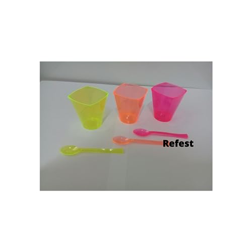 Kit 100 Copinhos P/Doces Brigadeiro Com Colher 50 ml Cores Sortidas