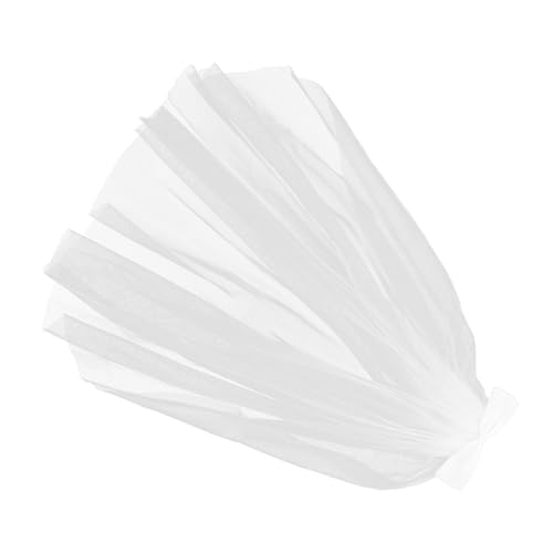 COOLHIYA Velo de de Gasa Desgaste Resistente Poliéster al y Hecho Blanco de Doble Capa Lazo Novia para Niña Adecuado para Bodas y Fiestas de Disfraces
