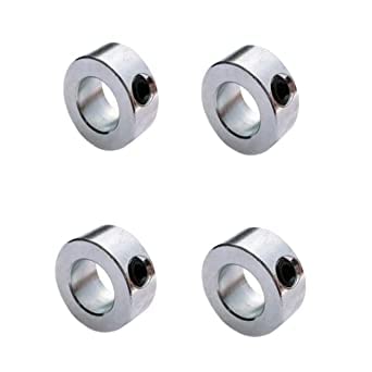 Vista 6 de Summit Collars Brand, C-075, 3/4" Bore Zinc Plated Set Screw Shaft Collars 4 piezas Collares de eje de tornillo estilo acero sólido CZ-75, SC-075