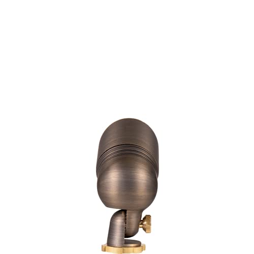 Lumen Logic 12V Mini Brass Spotlight (Bronze) With 2W 2700K Mr11 Led Bulb & Ground Stake #TOP4