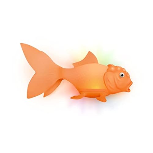 Genuine Fred Koi Toy Light Up Bath Goldfish, Floating Water Toy for Kids, Glows on Contact with Water, Fun and Safe Bath Time Toy, Orange