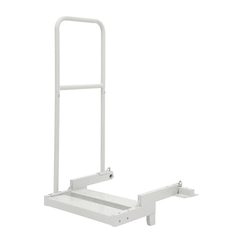 YUMIONB Boarding Platform, Boat Boarding Tool Foldable Boat Boarding Platform Folding Boats Boarding Platforms Extension with Handrail 330.69lbs Capacity for Marina, Dock, Deck, Silver