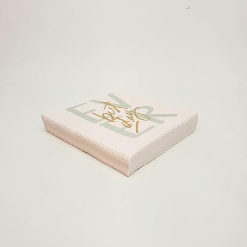 Image of Punch Studio 30-Count Disposable Paper Decorative Cake /Cocktail Party Napkins, 5 inch Square, Best Day