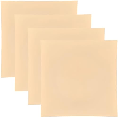 Elegant & Chic Chargers Square Flat Beige - 13" (Pack of 4) - Durable Material - Ideal for Dinner Parties & Events