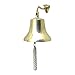 Solid Brass Wall Mounted Ship Hanging Bell for Home Decor Rustic Vintage, Home Decor Gifts, Reception, School, Outdoor, Indoor, Dinner & Chruch - 6 Inch by Hoary