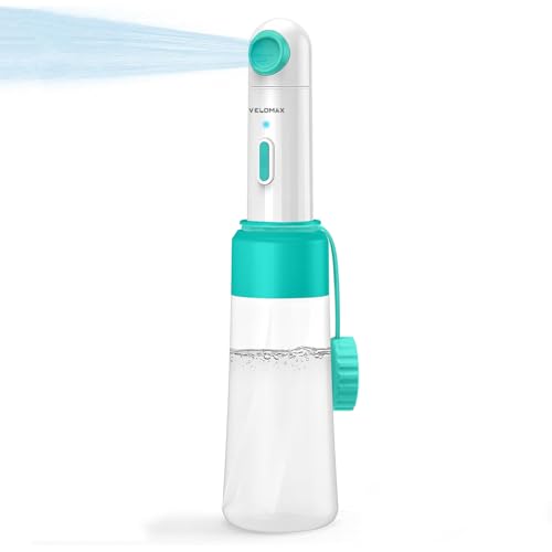 Image of VELOMAX Portable Travel Bidet, IPX7 Waterproof Electric Rechargeable Mini Handheld Spray for Women & Men, Adjustable Speed, Hygienic Cleaning, Postpartum & Baby Care (Light Green)