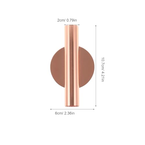 Juego de 2 floreros de pared metálicos colgantes en rosa dorado miniatura 6