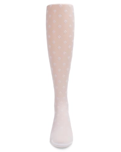 MeMoi Girl's Flocked Arrow Sheer Tights2
