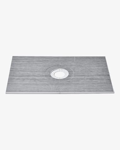 VEVOR 38"x60" Shower Kit with Curb, Waterproofing Membrane Thickened Shower Base EPS Material, 6.3" Central Drain Easy to Cut with 2 Waterproof Cloths, Shower Pan Slope Sticks Fit, for Bathroom