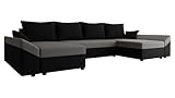 Das Ecksofa ist symmetrisch Mirjan24 Ecksofa Chione U mit Bettkasten und Schlaffunktion, 4 Sitzer Eckcouch, U-Form Sofa für Wohnzimmer, symmetrisches Ecksofa, Polsterecke mit Bettfunktion, Wohnlandschaft (Alova 04 + Alova 36)