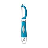 Farberware Pro2 Euro Vegetable Peeler with Ergonomic Handle, Razor-Sharp Stainless Steel Swivel Blade, Dishwasher Safe Kitchen Peeler for Potatoes, Fruits, Veggies - Dark Teal