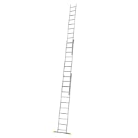 Bayersystem BS-DW 3x11 Mehrzweckleiter, 3x11 Sprossen, 3-teilige Alu-Kombileiter, bis 150 kg belastbar, max. Arbeitshöhe 6,98 m, Klappleiter, Multifunktionsleiter, Stehleiter, Silber/Gelb – Ansicht 4