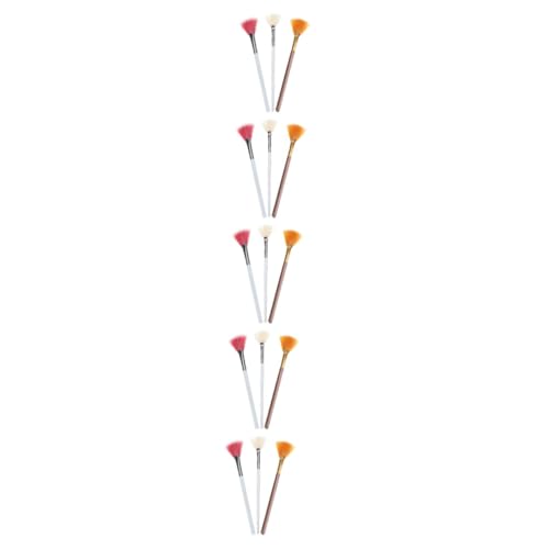 DOITOOL 5sets Makeup Eyeshadow Brushes Set Fan Makeup Brush Girl's Tools Blending for 3pcs*5