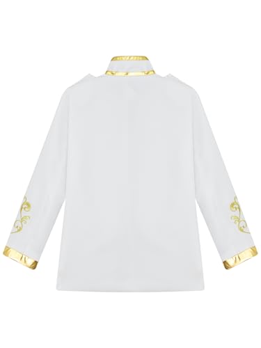 JEYPINMI Kids Boys Palace Prince Gold Embroidered Jacket Coat Halloween Long Sleeve Court Uniform4
