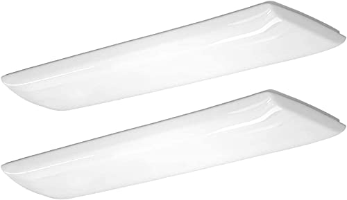 ANTLUX 4FT LED Puff Light Flush Mount 60W, 6600LM, 4000K, 4 Foot Integrated Low Profile LED Kitchen Light 48 Inch Linear Cloud Ceiling Lighting Fixtures, Fluorescent Tube Replacement, 2 Pack