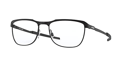 Oakley Men's Ox3244 Tail Pipe Rectangular Prescription Eyewear Frames, Satin Black/Demo Lens, 55 mm