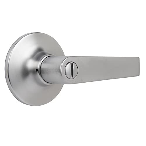 Image of BRINKS Commercial - Light Duty Privacy Door Lever, Satin Chrome Finish - Meets ANSI Grade 2 Standards and is ADA Compliant