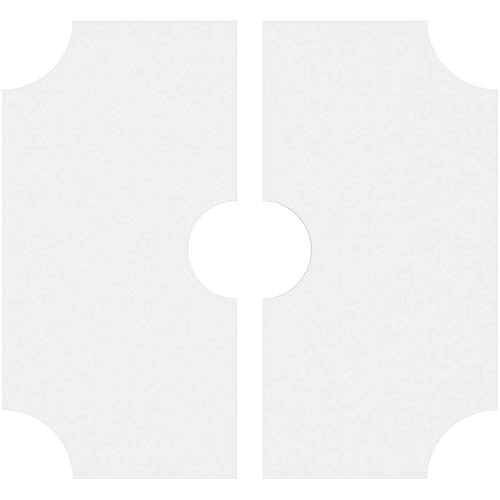 Image of Ekena Millwork CMP24LE2-05000 Locke Architectural Grade PVC Contemporary, Two Piece Urethane Ceiling Medallions 24 inchOD x 5 inchID x 14 1 /4 inchC x 1 inchP