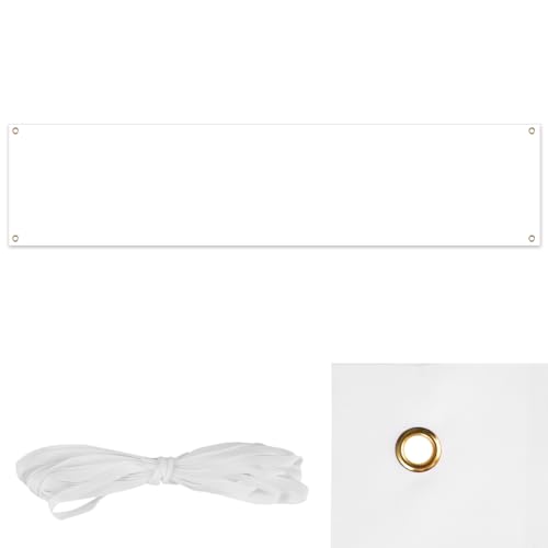 300 x 50 cm Grandes Bannières Vierges Blanche, Bannière Vierge à Peindre