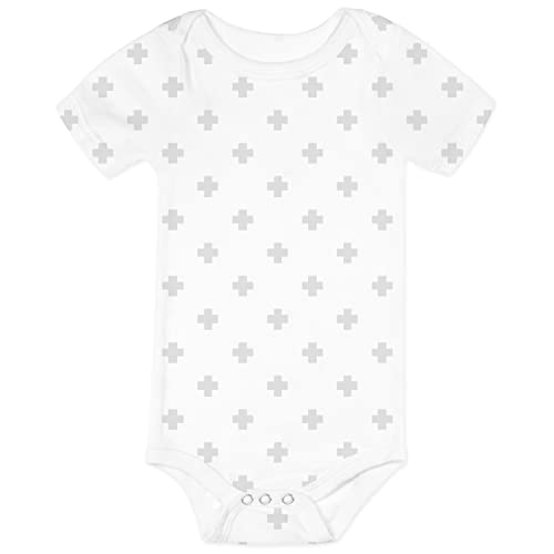 Image of BaeBae Goods Grey /White Triangles Short Sleeve Onesies Set (3-6 Months)