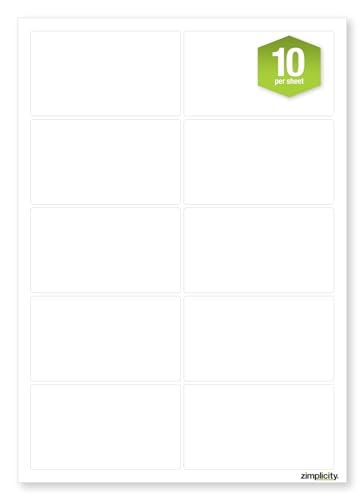 A4 Self Adhesive Address Labels - 10 Labels Per Sheet, 100 Sheets, 99.1 x 57mm - 1000 Labels