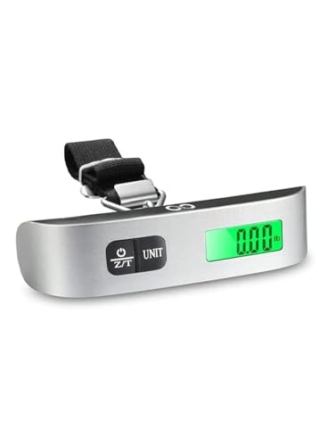 BRANDSFINITY Digital Weighing Scale PortableTravel Suitcase Hanging Scale with LCD Display for Accurate Weight Measurement Capacity upto 50kg/110lbs