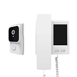 AIKEOU Smart Video Türklingel-Gegensprechanlage mit 8,9 cm (3,5 Zoll) HD-Monitor, Nacht, Zwei-Wege,...