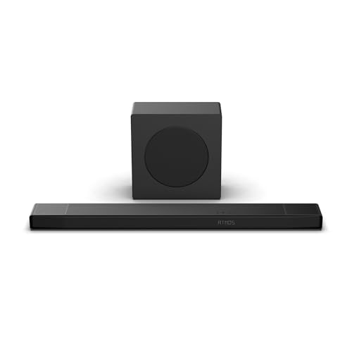 Image of Hisense AX3120Q 3.1.2Ch Sound Bar with Wireless Subwoofer, Dolby Atmos, DTS:X, Bluetooth 5.3, Roku TV Ready, HDMI/AUX/ARC/Optical/USB, EzPlay 3.0, 7 EQ Modes, Hi Concerto