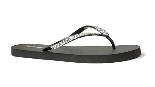 Image of REDVOLUTION Women's Rhinestone Sandals Soft Platform Footbed Midsole Fashion Flip Flop
