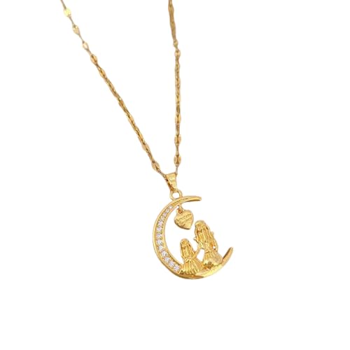 Collier lune brillante bijoux femme tendance collier de clavicule chic polyvalent
