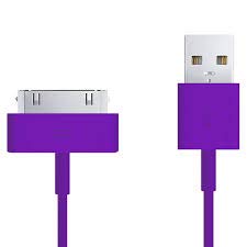 5 Pack of 1 Metre Extra Long Purple 30-Pin USB Data Sync Charging Cable Charger Lead For Apple iPhone 4 4S 3G 3GS Apple iPad 1st 2nd 3rd Gen iPod 5th Gen classic nano 1st 2nd 3rd 4th 5th 6th Gen Touch