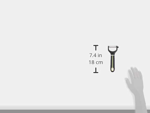 Amazon Basics 3-Piece Peeler Set, Soft Grip Handle, Black/Green #TOP4