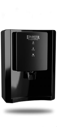 Image of D'PHYLTER Copper RO Water Purifier Filter for Home, 9L, Matte Black | 8-stage RO+UV+UF, TDS controller, copper mineral enrichment, 9L tank, for borewell tanker & municipal water to 2000 PPM