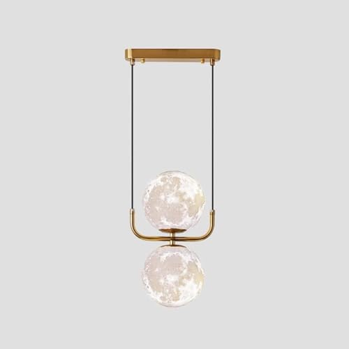 Genérico Lámpara colgante de metal con forma de bola de cristal E14 Compatible with el hogar, mesa de comedor, cocina, lámpara colgante de techo,araña de cristal