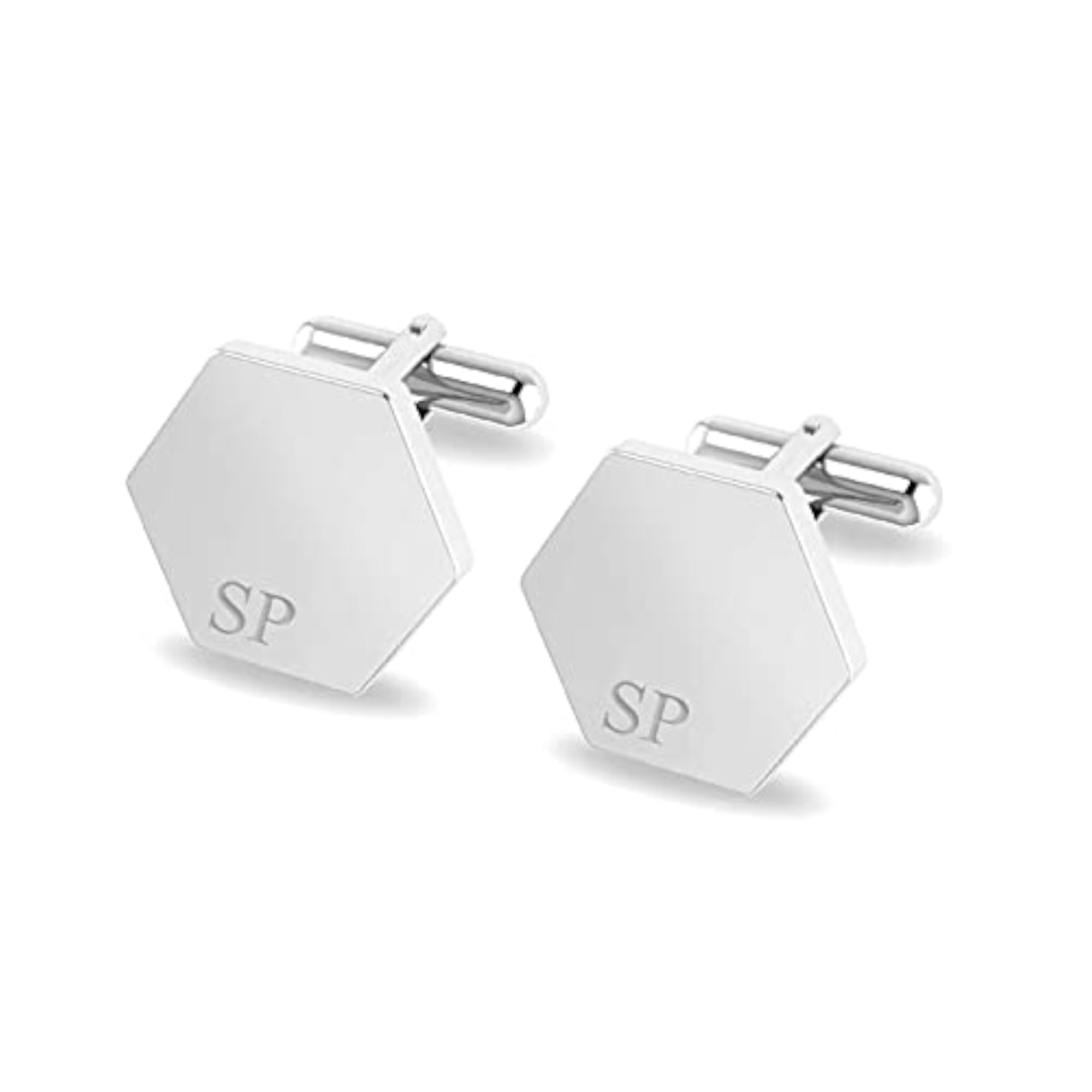 Personalized Customized Men's Engraved Initial Cufflinks, Gift