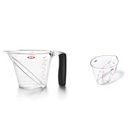 OXO 70981 Good Grips Angled Measure Cup, 500 ml Capacity, 2 Cup and OXO 1238480V3MLNYK Good Grips Angles Measuring Cup Mini, 60 ml Capacity
