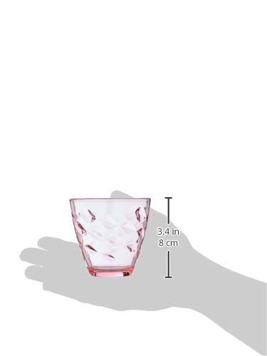 Set Di 6 Bicchieri Bormioli Rocco Slot - In Vetro Rosa, Eleganti E Pratici