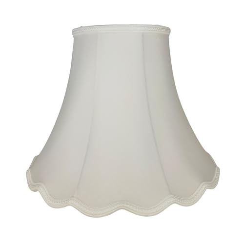 Image of Royal Designs, Inc. Scalloped Bell Designer Lamp Shade, DSO-83-9WH, 4.5 x 9 x 7.75, White