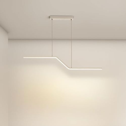 Luminaire suspendu LED linéaire en aluminium suspendu pour salon contemporain