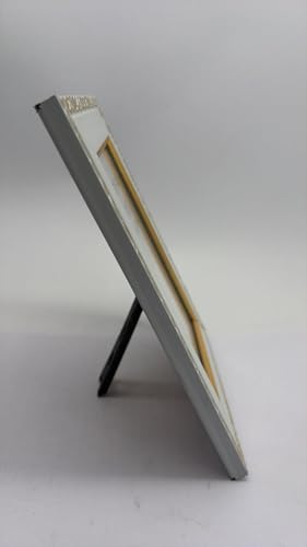 Image of Vintage Gulley Photo Frame with Stand|4 inch x 6 inch, White Design I Horizontal