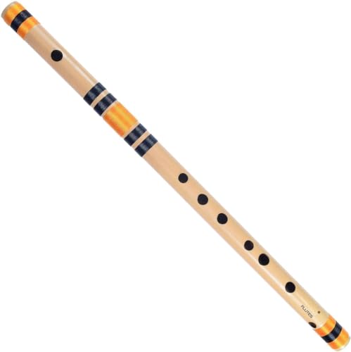 BishtHub Holzblasflöte C Sharp 7 Loch Bambus Bansuri Rechtshänder Flöte für Anfänger Musikinstrument Mund Perkussian - 48,3 cm Länge