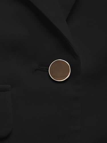 Women's 2023 Fall Outfits Spring/Fall Shawl Collar Single Button Blazer Business Casual4