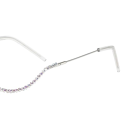 Lunettes semi-cerclées géométriques en métal de qualité supérieure accessoire décoratif - 2