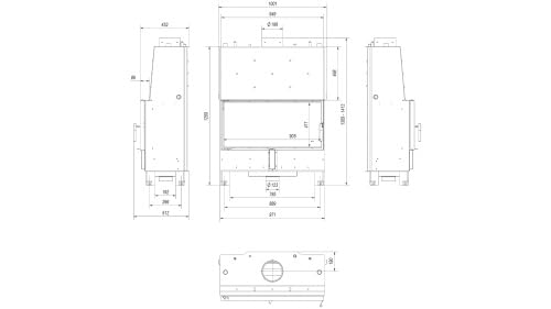 Kratki Wasserführender Kamineinsatz Lucy 20 kW Ø 200 schwarz Hausheizung Kamin – Bild 5