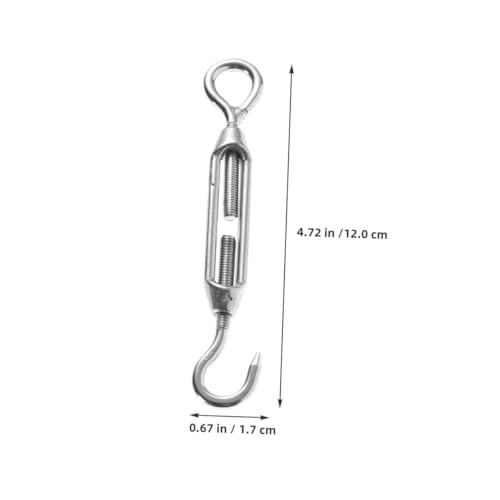 Zerodeko 5pcs Tensores para Cables de Acero de Acero Inoxidable Ojal a Gancho miniatura 2