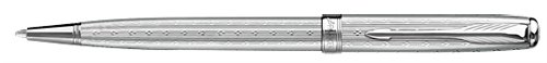 Parker - Sonnet 07: Chisseled Silver Ct Ballpoint, Chrome Trims, Twist Mechanism. #TOP13