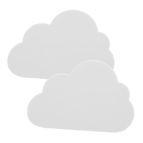 Garneck Cloud Shape Coasters 2 Pack Reusable Cup Pads Heat Non-Slip for Kitchen Bar Home Dec