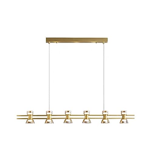Lustre en cuivre et verre noir pour salle à manger moderne
