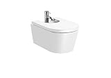 Forma: Redondo Roca,INSPIRA,ROUND - Bidé suspendido sin tapa,Blanco,370mm x 560mm x 400mm,A357525000