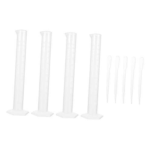 Cilindros graduados de plástico de 100 ml Mikikit para experimentos escolares en casa